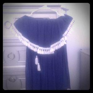 Navy Sleeveless Shirt Ocean Drive